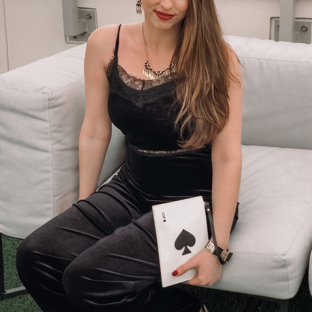 Walter Baker Black velvet jumpsuit - Picture 7 of 7